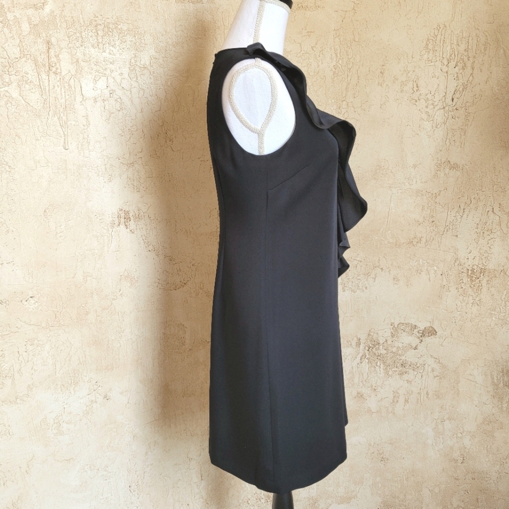 Chic Asymmetrical Ruffle Front LBD - Picture 4 of 7